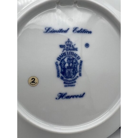 1972 Thanksgiving Plate by Bareuther Bavaria Harvest 7.75" Germany - Picture 3 of 5